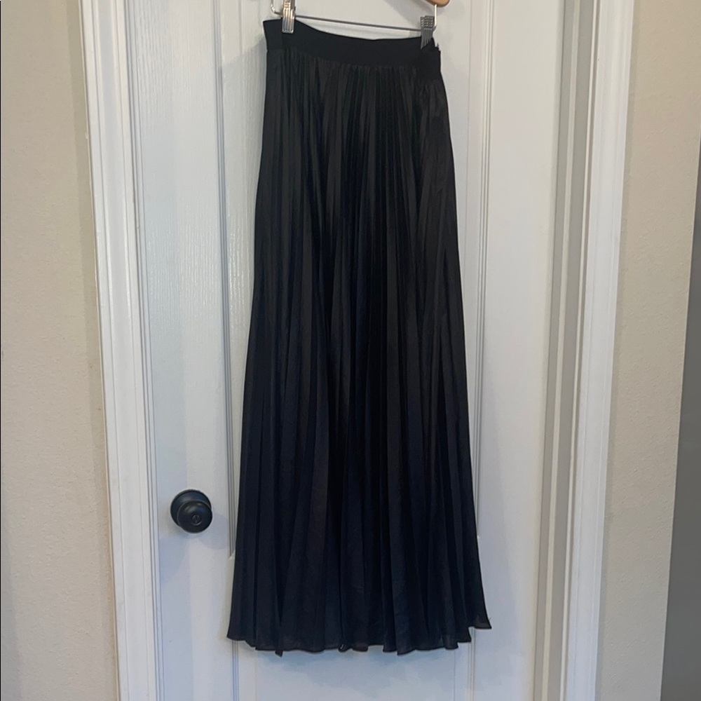 Elegant Black Pleated Skirt